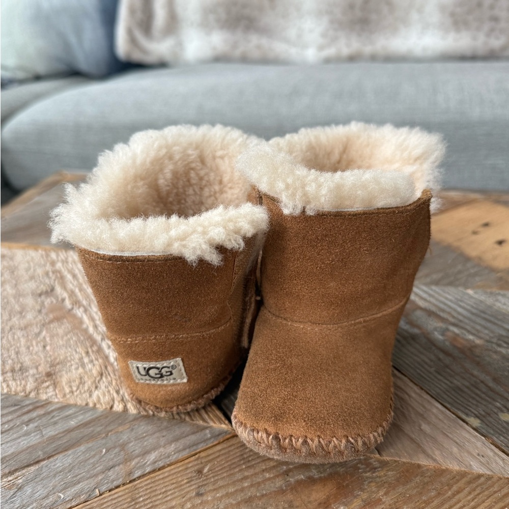 UGG Brown Shearling Baby Booties